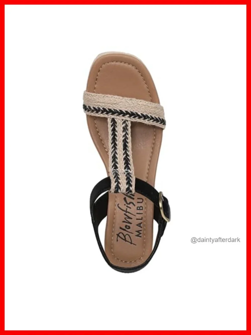 Wedge Sandals with Platform, Strappy T-Strap Ankle Buckle, Braided Espadrille